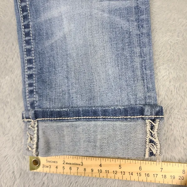 MISS ME Capri Jeans Angel Wings Embellished‎ Size 31 JE5436P3 Western Cropped - Image 6