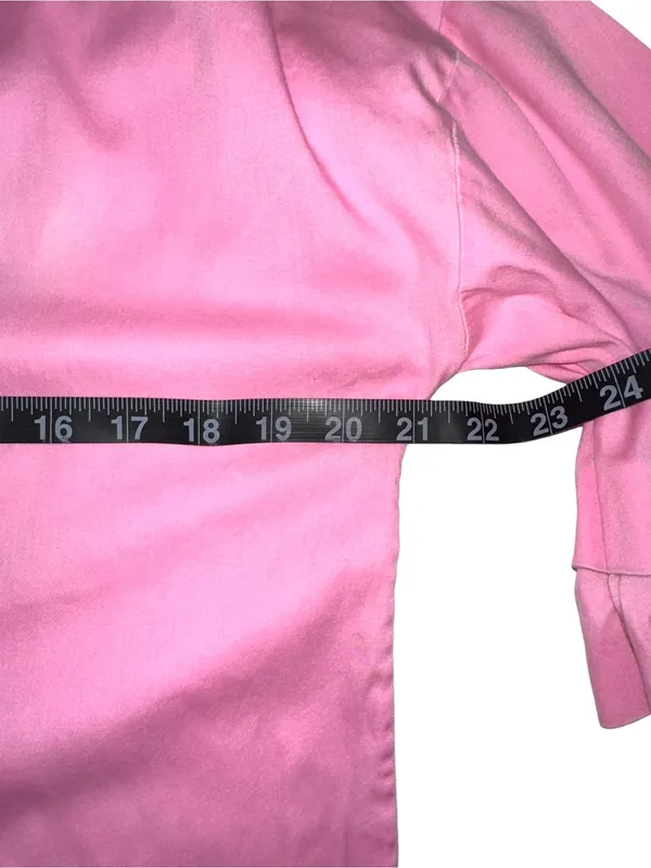 Alice + Olivia Edyth Drapey Sleeve Button Down Pink Collared Top MEDIUM - Image 5