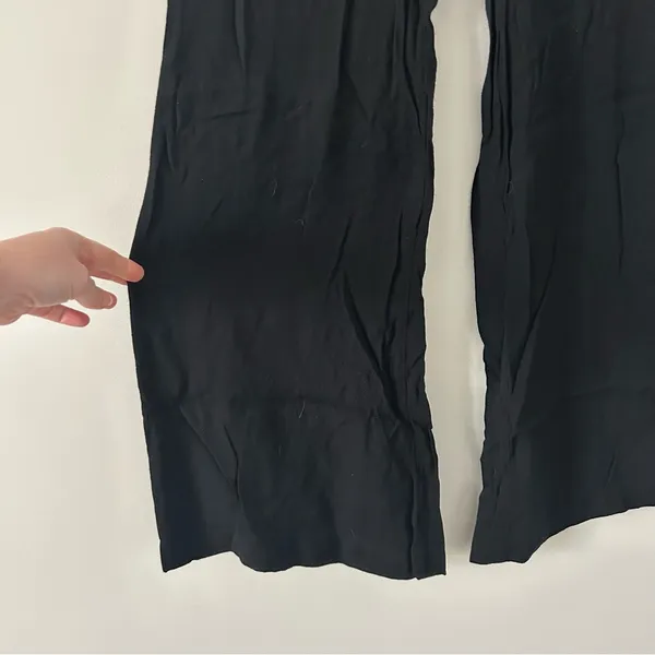Reformation Black High Rise Viscose Wide Leg Minimalist Boho Trouser Pants 2 - Image 4
