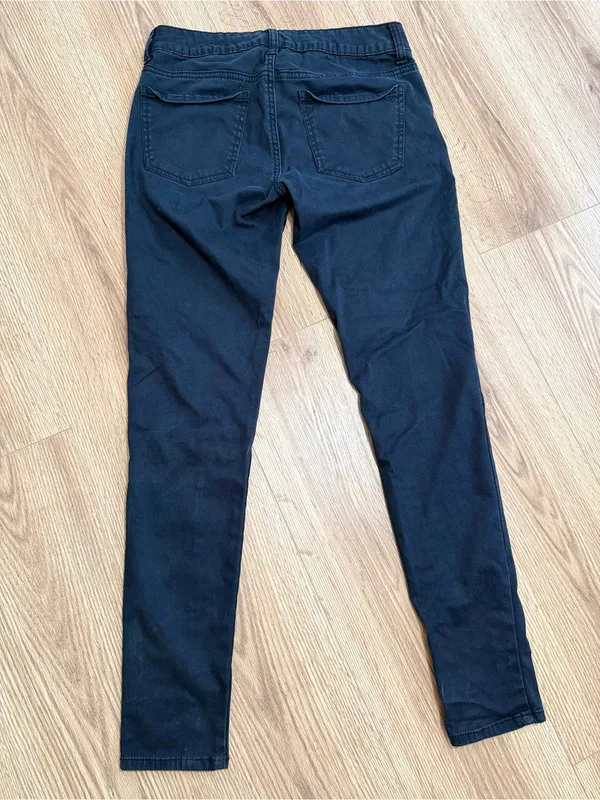 American Eagle Black Moto Jegging Zip Pocket‎ Super Stretch Skinny Jeans Size 4 - Image 2