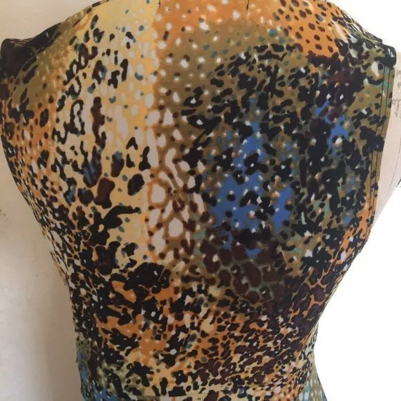 Madmazelle Dress Size XS Womens Animal Print Watercolor Artsy - Image 6