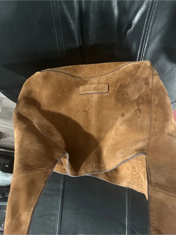 Lucky Brand Suede Shoulder Bag in Camel Brown - Image 3