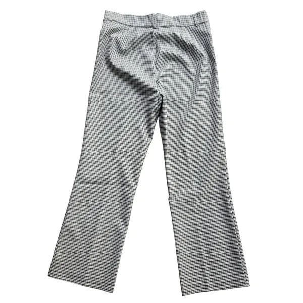 Zara Womens Houndstooth‎ Plaid High Waisted Flare Leg Trousers Brown Black XL - Image 4