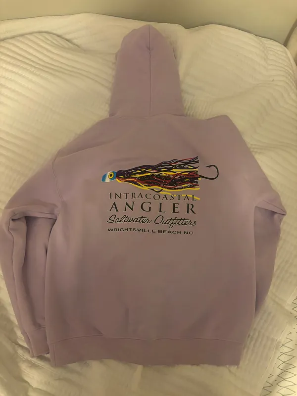 Intercoastal Angler Hoodie Purple Size M - Image 2