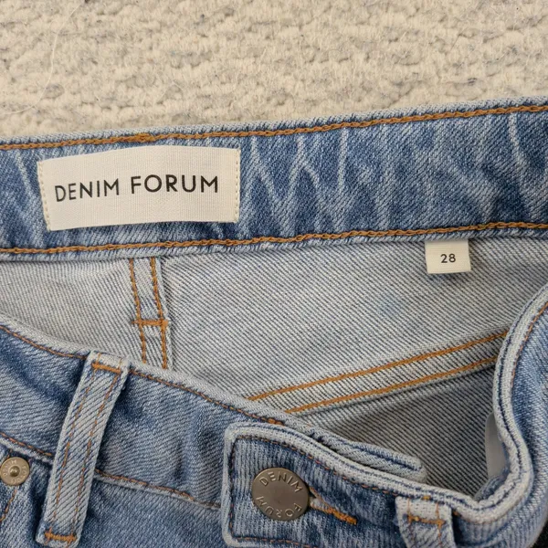 Denim Forum Aritzia Joni High Rise Flare Jeans Blue Medium Wash 28 DW1663 - Image 3