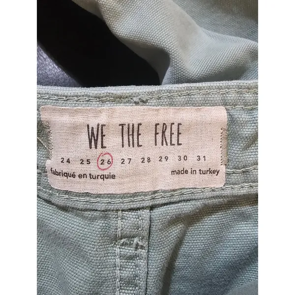 We The Free People Womens Sage Green‎ Wide Leg Utility Pants 26 - Image 3