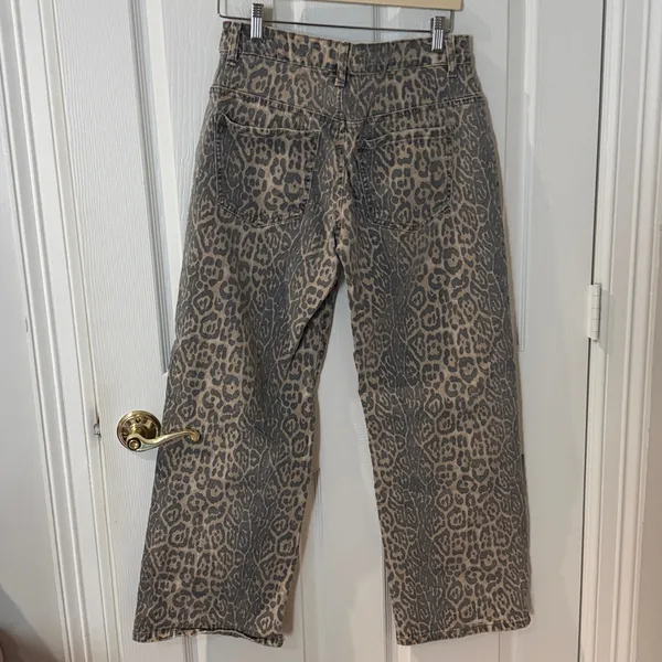 Leopard Print Jeans disclosure wide leg 5/27 - Image 3