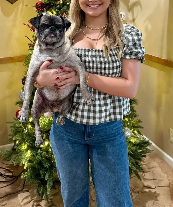 Green plaid puffy sleeve top! - Image 2