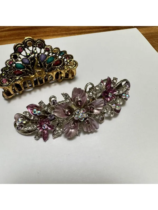 Lot Of 2 Hair Clip / Hair Accessory - Rhinestone - Image 2