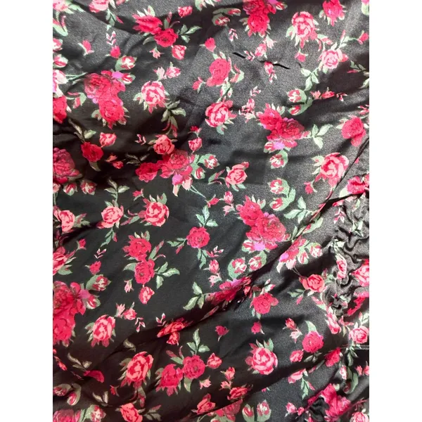 For Love and Lemons Melrose Pink Floral Ruched Mini Cocktail Dress Size XL - Image 12