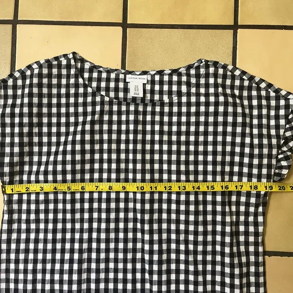 Tabitha Webb Dress 8 Checkered Black White Plaid Preppy Boho Country Ruffle Mini - Image 7