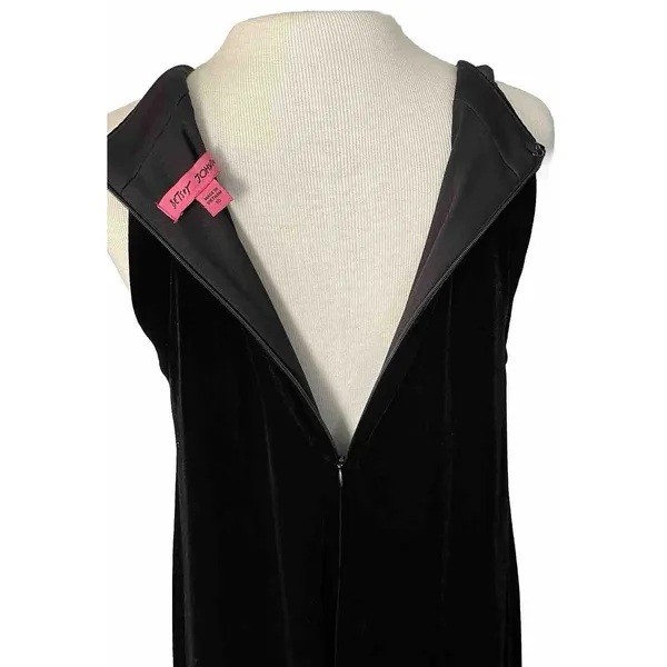 VTG Betsey Johnson Halter Dress Size 10‎ Black Velvet Cocktail Party Formal LBD - Image 7