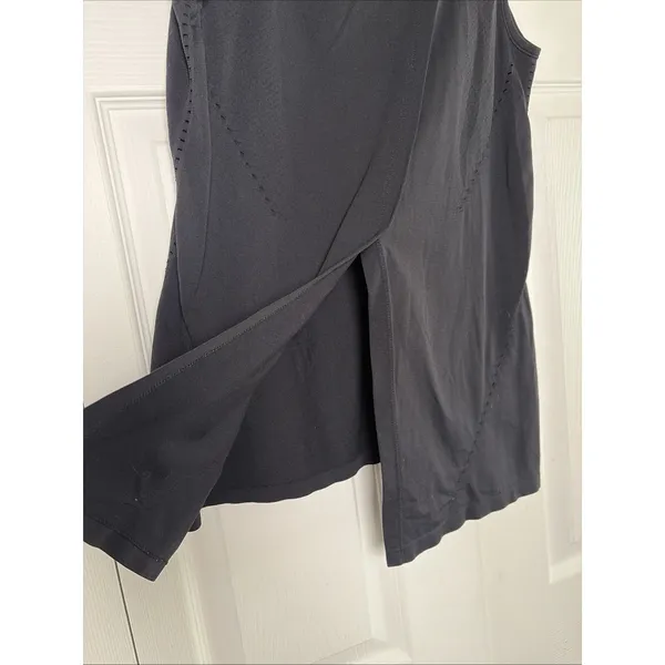Athleta‎ Essence Split Back Tank Womens Size M Black Activewear Yoga Nylon Gym - Image 3