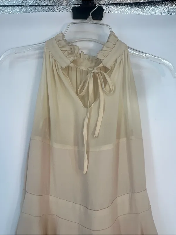 Ciel Beige Ruffled Hem Women's Skirt Size XS - Image 7