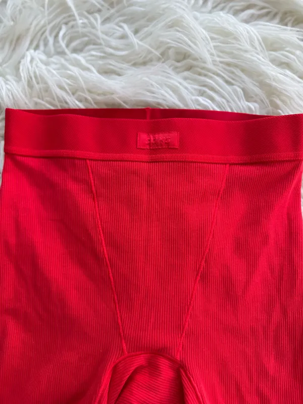 Skims Cotton Rib Boxer Cranberry XXS - Image 7