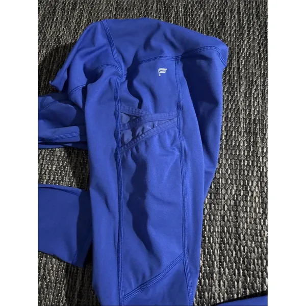 Fabletics Trinity Mid Rise 7/8 Pocket Leggings Royal Blue Size Small - Image 3