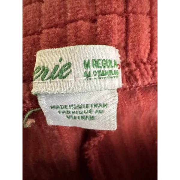 Aerie Groove On Velour High Waisted Flare Pants Size Medium Burnt Orange - Image 8