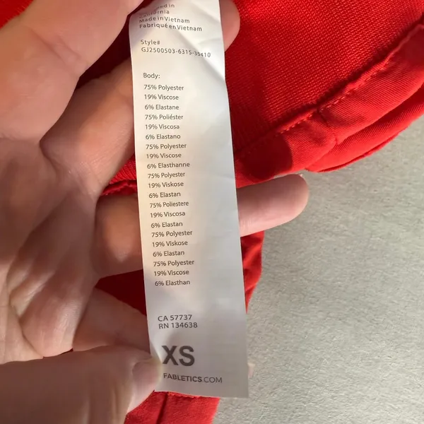 Fabletics High-Rise On-Call Scrub Joggers Goji Red Pants XS Regular Extra Small⁠ - Image 5