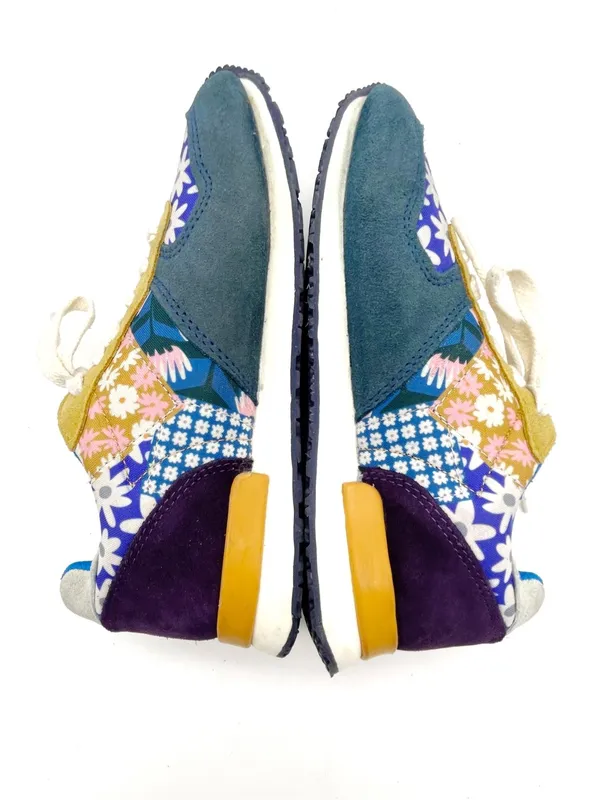 Inkkas Hendrix Jogger Sneakers Women’s Size 7 Patchwork Floral Suede Retro Shoes - Image 9