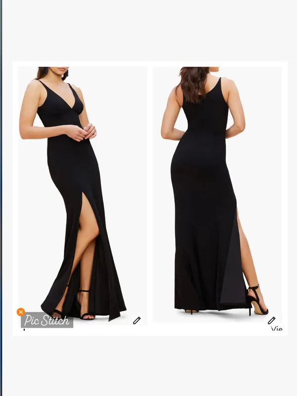 Dress The Population Iris Slit Crepe Gown - Image 2