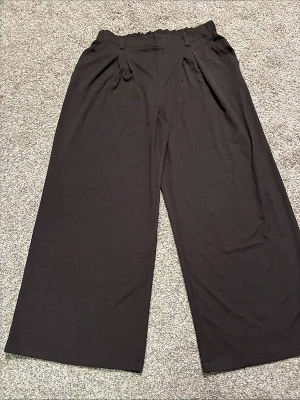 HALARA Halara Flex High Waisted Pocket Wide Leg Micro Waffle Work Pants size XL - Image 2
