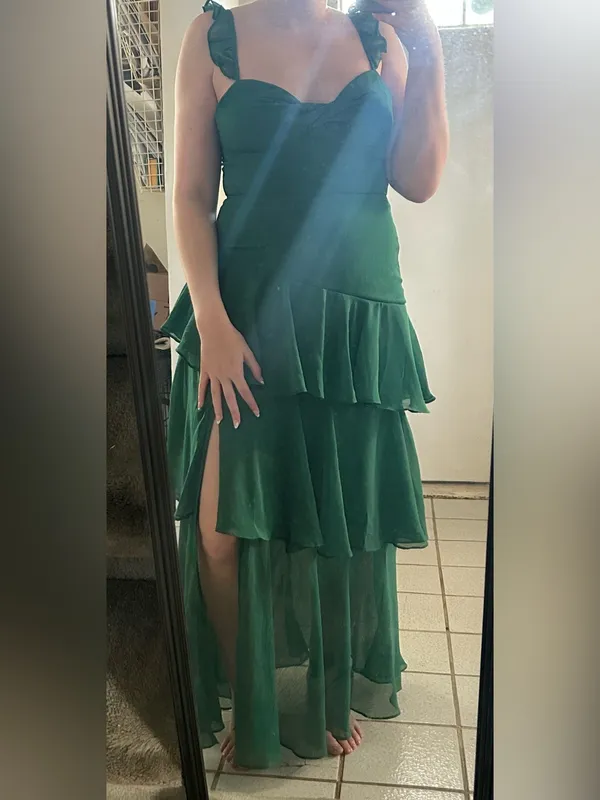 Hello Molly Emerald Ruffled Maxi Dress - Image 2