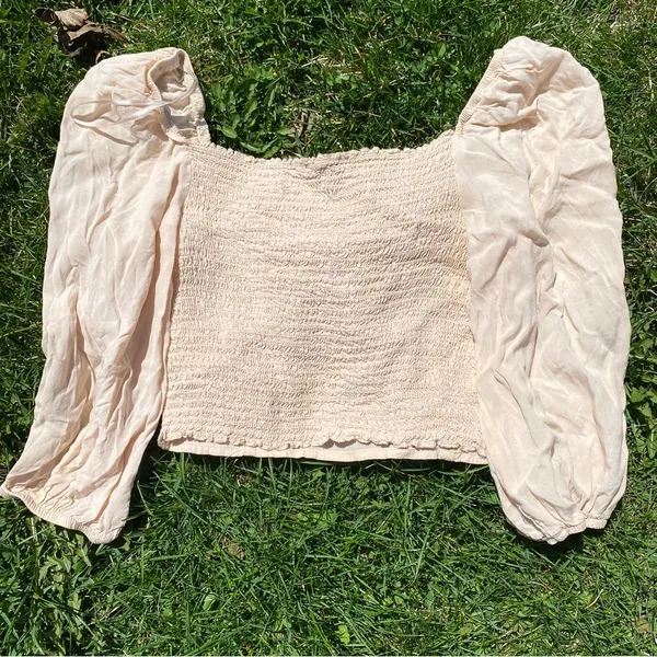 Urban Outfitters Cream Milkmaid Top - Image 3