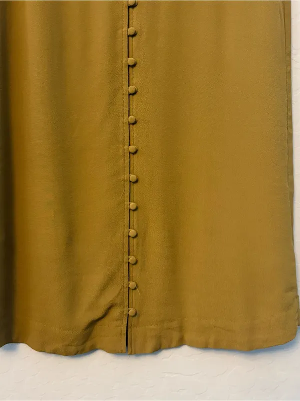 Madewell heather button down sleeveless sheath dress in spiced olive XS NWOT - Image 7