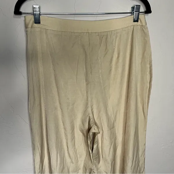 We The Free Cream High‎ Rise Flowy Side Zipper Button Beach Pants - Image 9