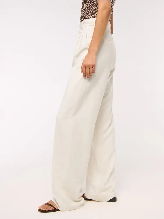 Abercrombie & Fitch Sloane Crepe Tailored Wide Leg Pant Size 31/12 R - Image 3