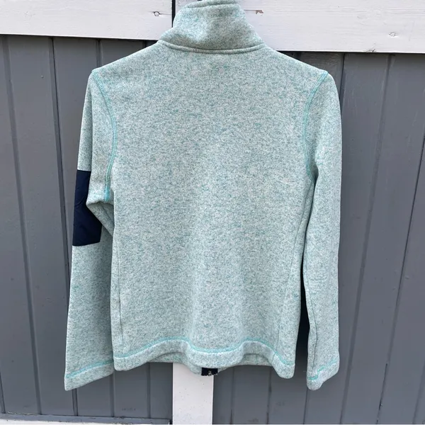 Nautica Mint and Navy Fleece Lined‎ Sweater Jacket - Image 3