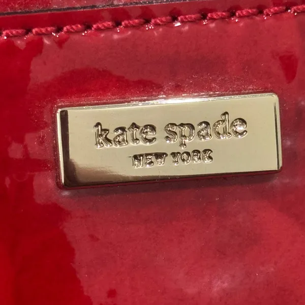 Kate Spade Knightsbridge Red Croc Patent Leather Bow Chain Shoulder Clutch - Image 10