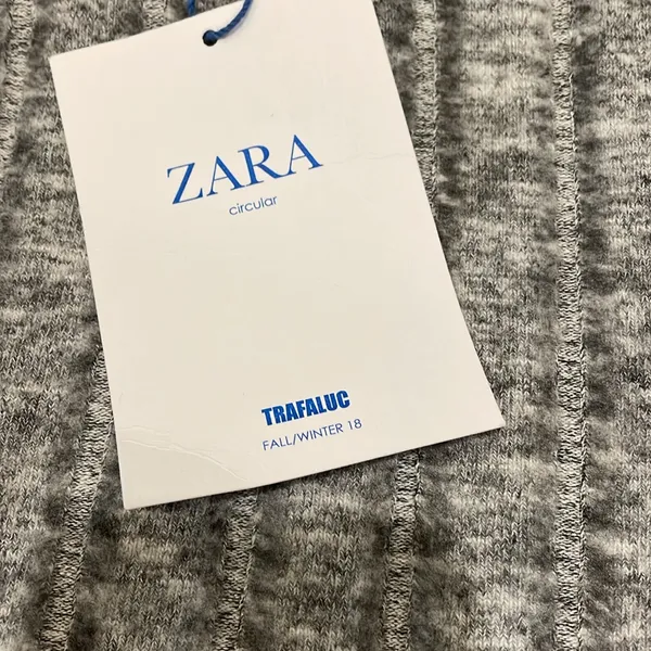 Zara Gray Striped Very Soft Tee Shirt - Image 3