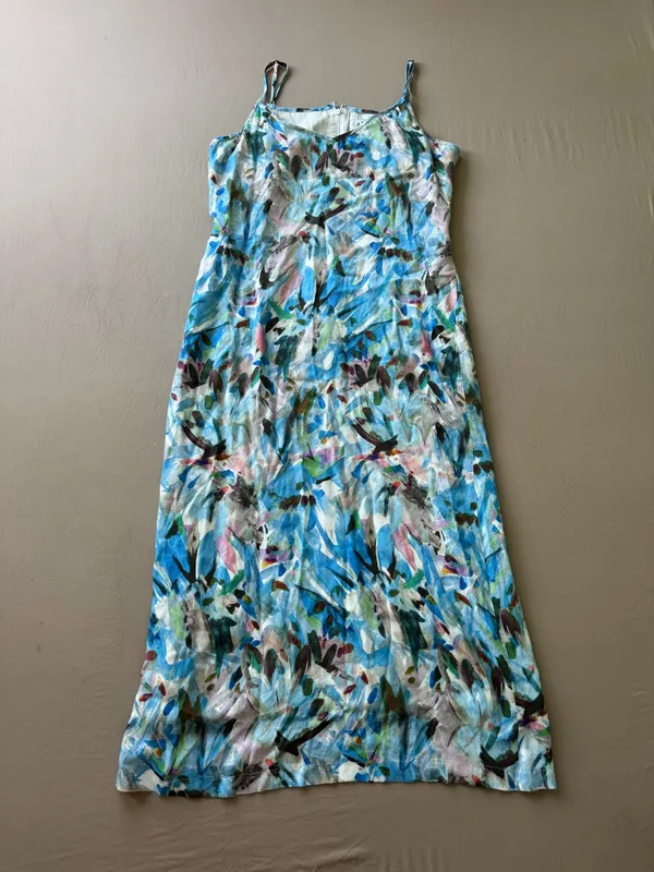 Adina Las Vegas Abstract Floral Printed Sleeveless Midi Dress - Image 2