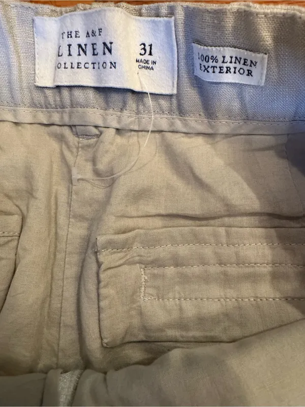 Abercrombie & Fitch Linen Collection Pants – Size 31 | 12 NWT - Image 4