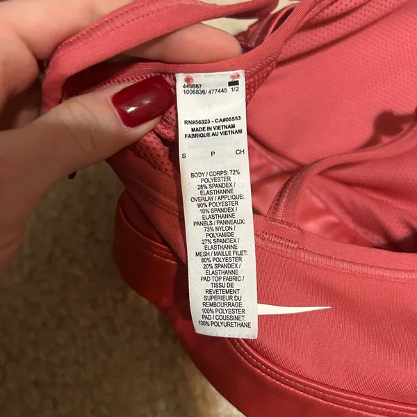 Nike Women's Coral Sports Bra - Image 4
