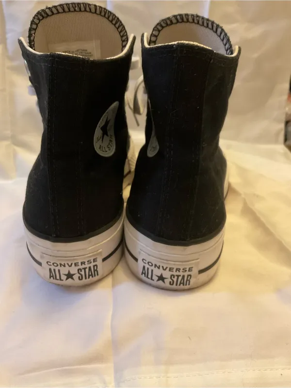 Converse Chuck Taylor All Star Lift High Top Black White Platform Sneakers Sz 6 - Image 6