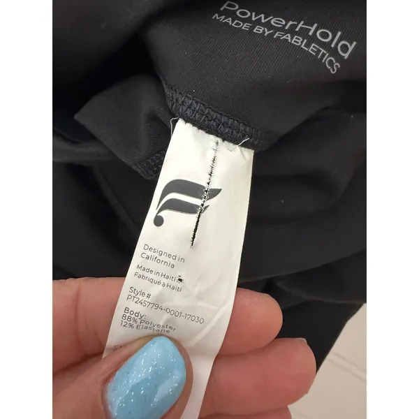 Fabletics Black High Waisted Split Hem Flare Leggings Sz Small - Image 11