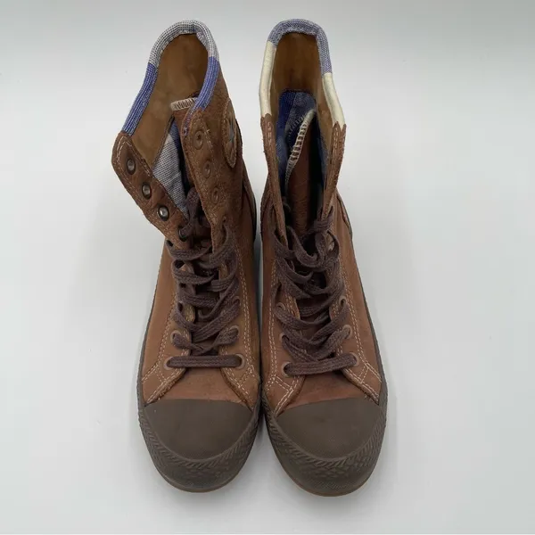 Converse Women’s 7 Chuck Taylor All Star Outsider Brown leather Hi Top Sneakers - Image 6