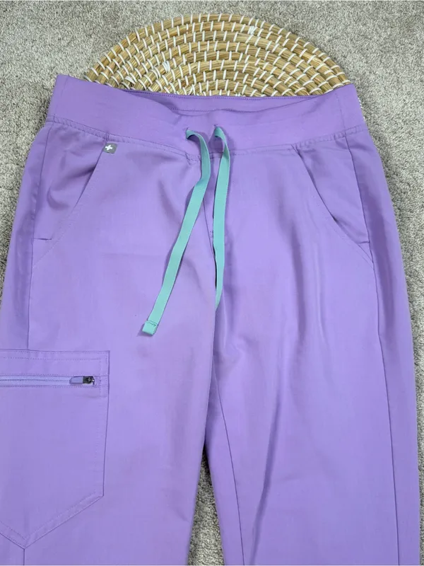 Figs Women’s Zamora High-Rise Casual Scrub Trouser Pants in Lavender XSP - Image 2