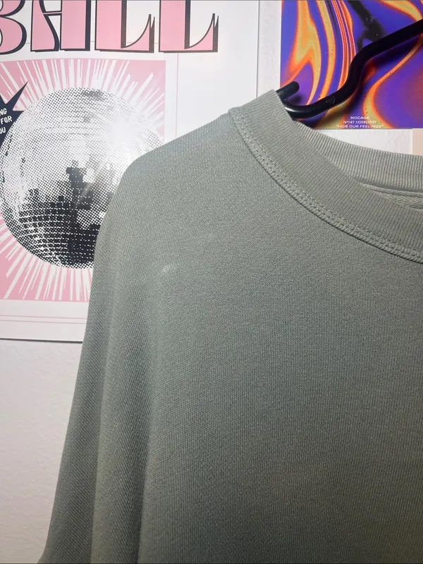 aerie Olive Green Crewneck Sweater - Image 2