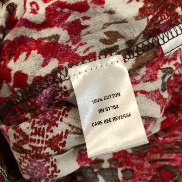 Maurice's Y2K Fairy Boho Grunge Granola Whimsical Red pink black blouse shirt top crotchet beaded square neckline short sleeve #whimsygoth #gothic - Image 6