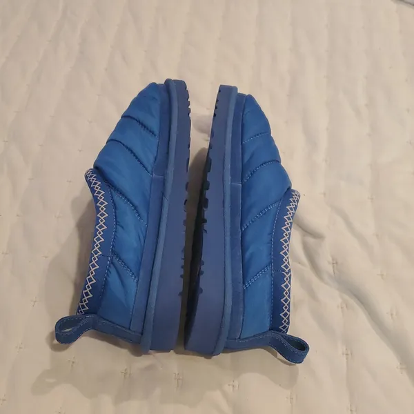 Ugg Women'S 8 Tasman Puffer Shearling Lined Slippers Royal Blue - Image 3