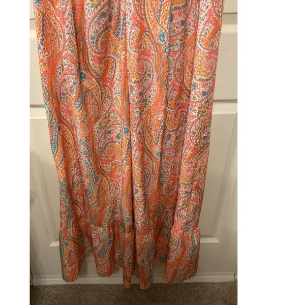 NWOT SHEIN Curve Paisley Boho Wide Leg Jumpsuit Maxi Plus Size Romper , 1XL - Image 4