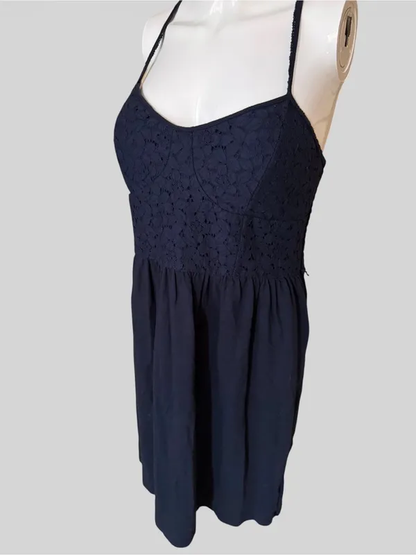 American Eagle Outfitters Navy Lace-Detail Dress - Image 2
