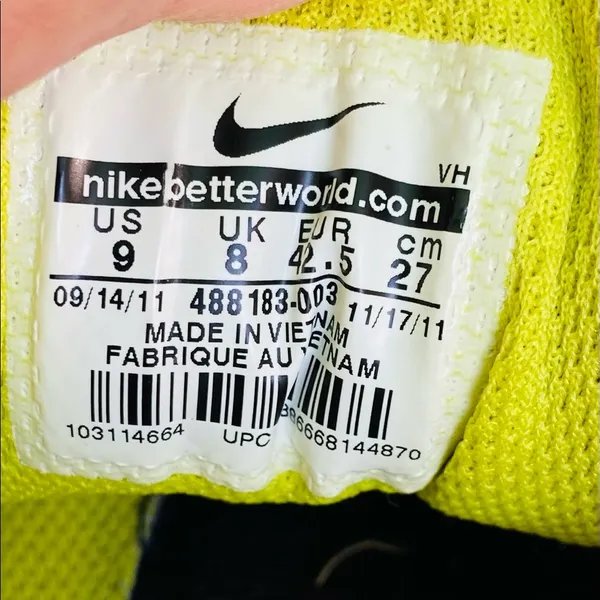 Nike women's Revolution Grey/Yellow Running Shoes. 9 - Image 6