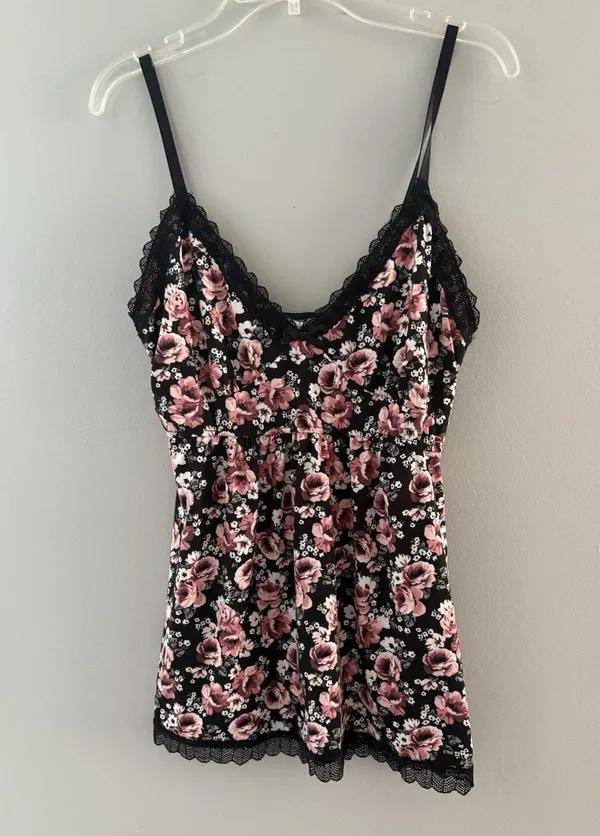 Marilyn Monroe Babydoll Top Large Floral Fairy Y2K Lace Cami Coquette Feminine - Image 16