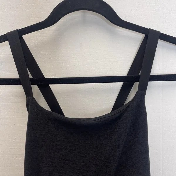 Beyond Yoga XS Spacedye Move It Active Dress in Black Charcoal w/ Shorts - Image 3