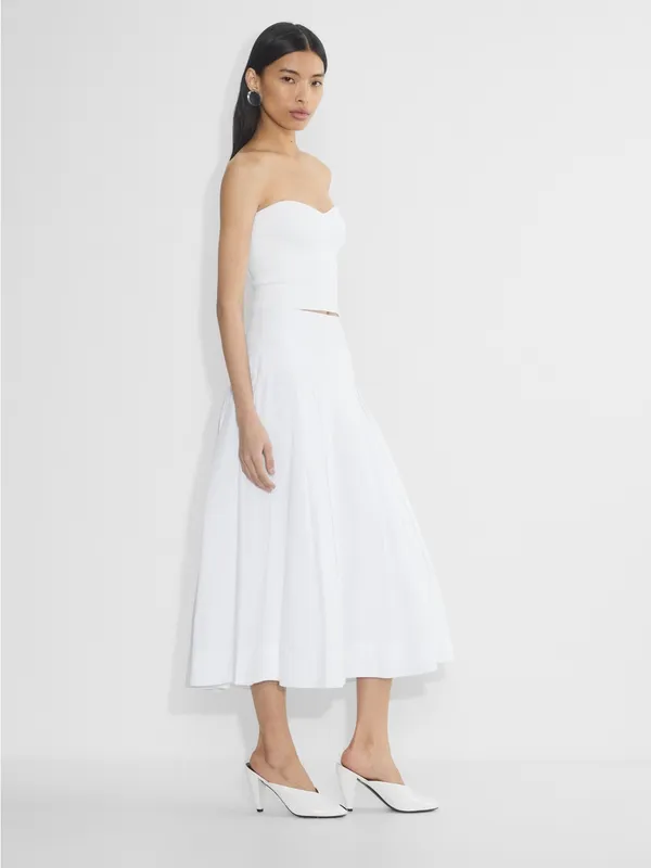 Aritzia Babaton Sculpt Knit White Strapless Sweetheart Neckline Tube Top Large - Image 2