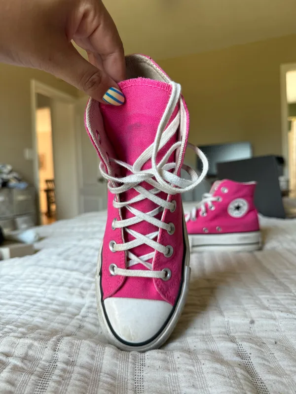 Hot Pink Platform Converse High-Top - Image 4